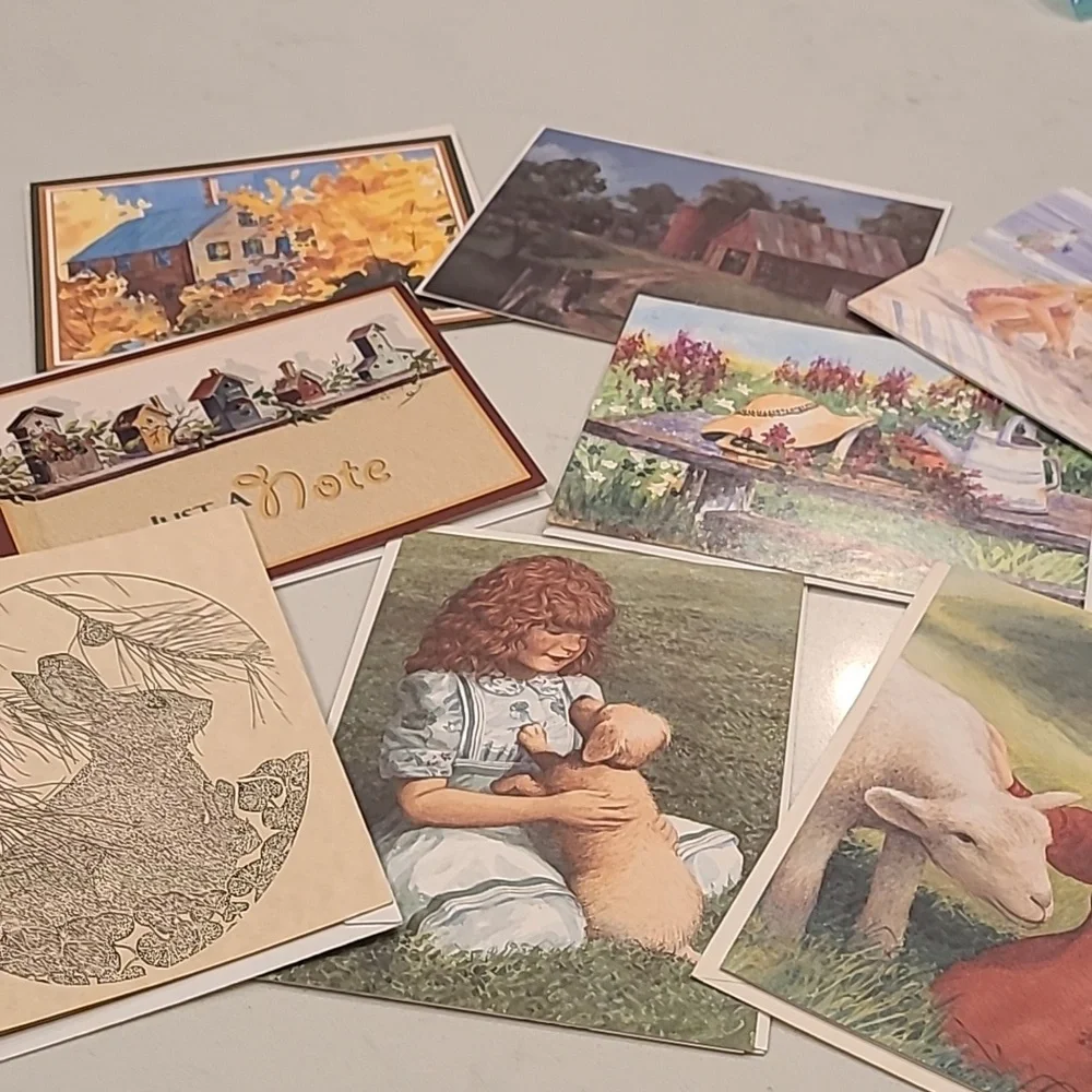 Bundle of 8 New Blank Greeting Cards